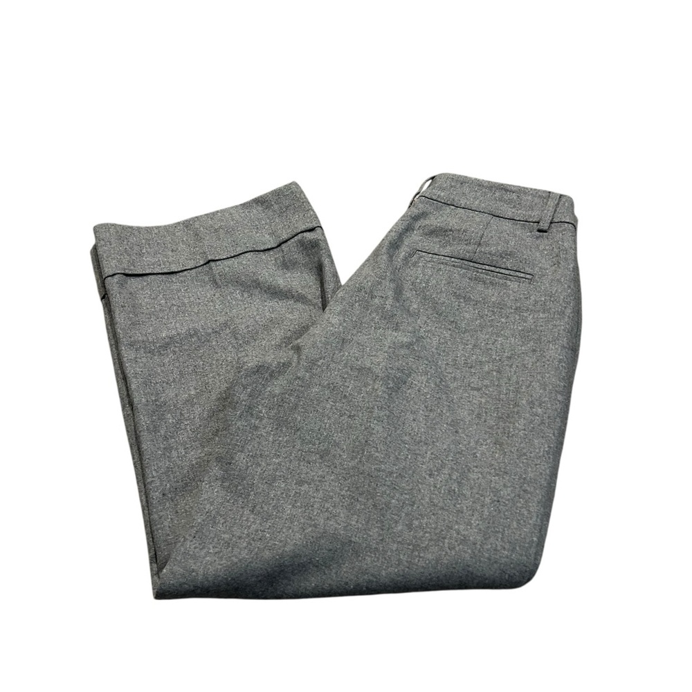 LOFT cuffed gray wool blend pants